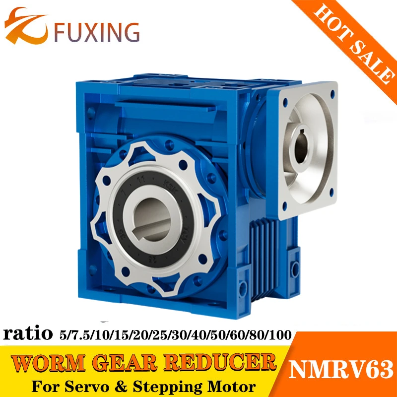 

NMRV63 High Torque Precision Worm Gear Reducer For Nema43 51 Stepper Stepping Motor Or 110 130 Flange Servo Motor 1.5kw Gearbox