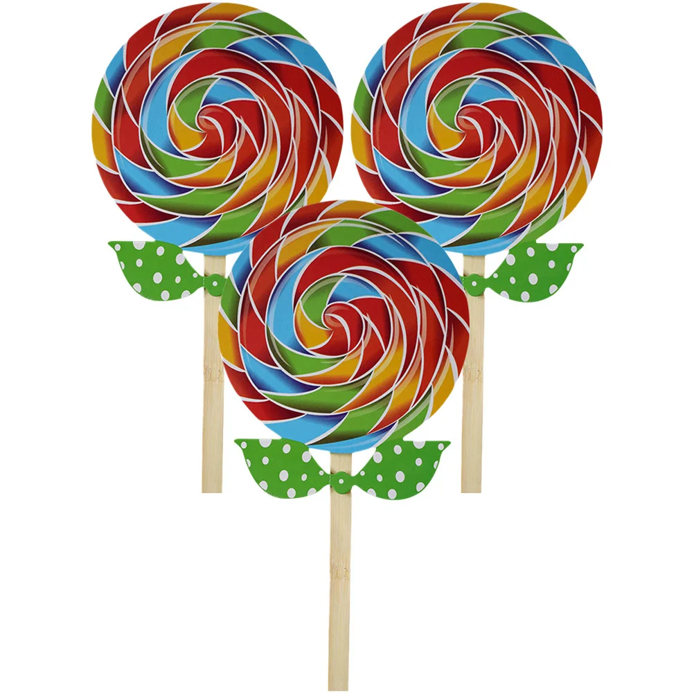 

3pcs Lollipop Prop Fake Candy Photography Props Bright Color Safe Decorative Simulation Party Wedding Christmas Decoration Scene