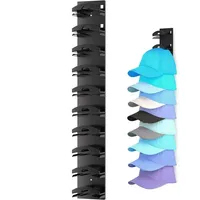 10Grids Wall Mounted Cap Rack Hat Holder Baseball Cap Towel Rack Holder Closet Hanger Storage Organizer Accessories Space Saving