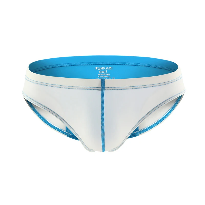 Sexy Underwear Nylon Men Briefs Low Waist Patchwork Mens Bikini Underpants Pouch Male Panties Bikini Swimming Trunks