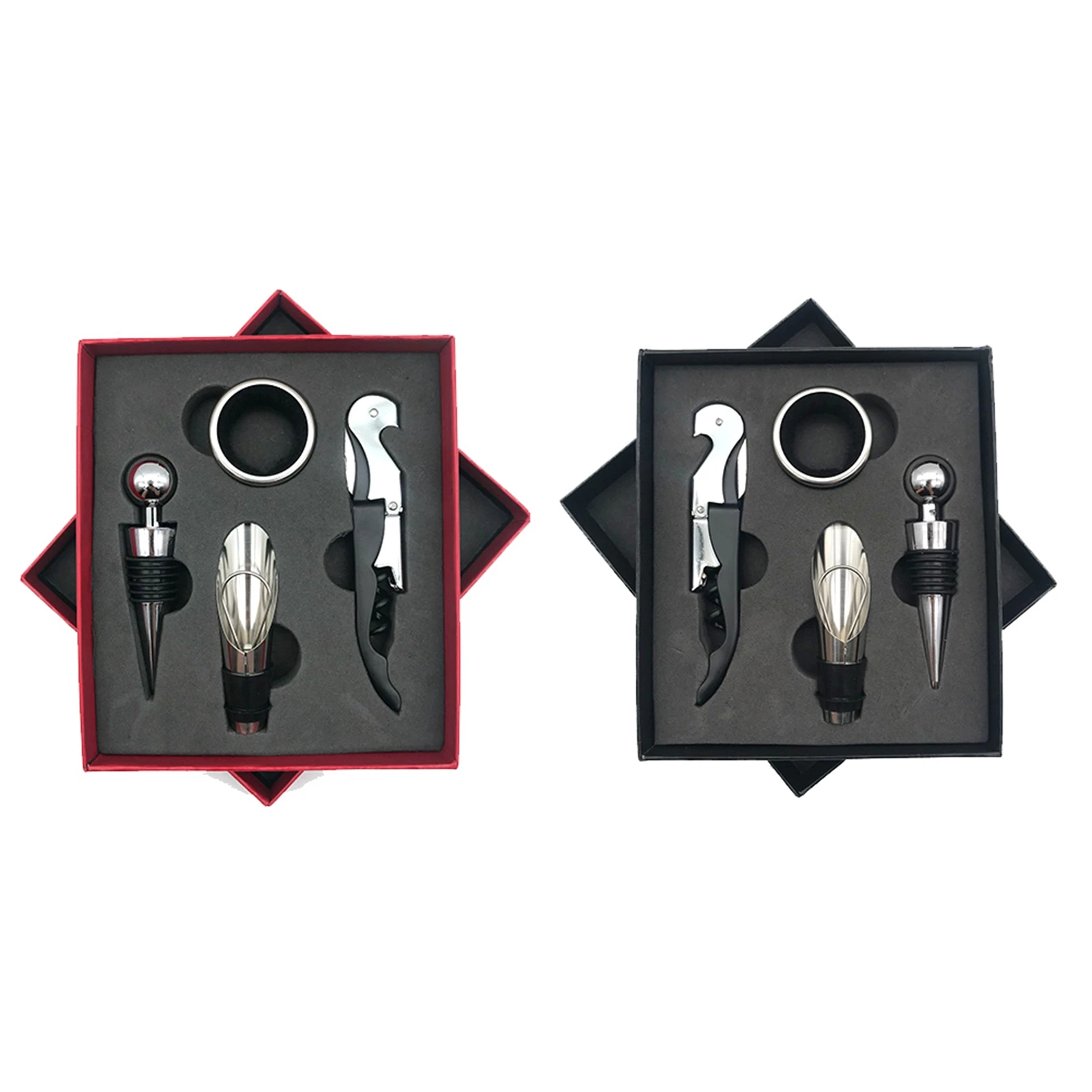 

1PC Rustproof Stainless Steel Wine Opener Set with Exquisite Packaging Handle Corkscrew Kit for Home Bar Restaurant Gifts