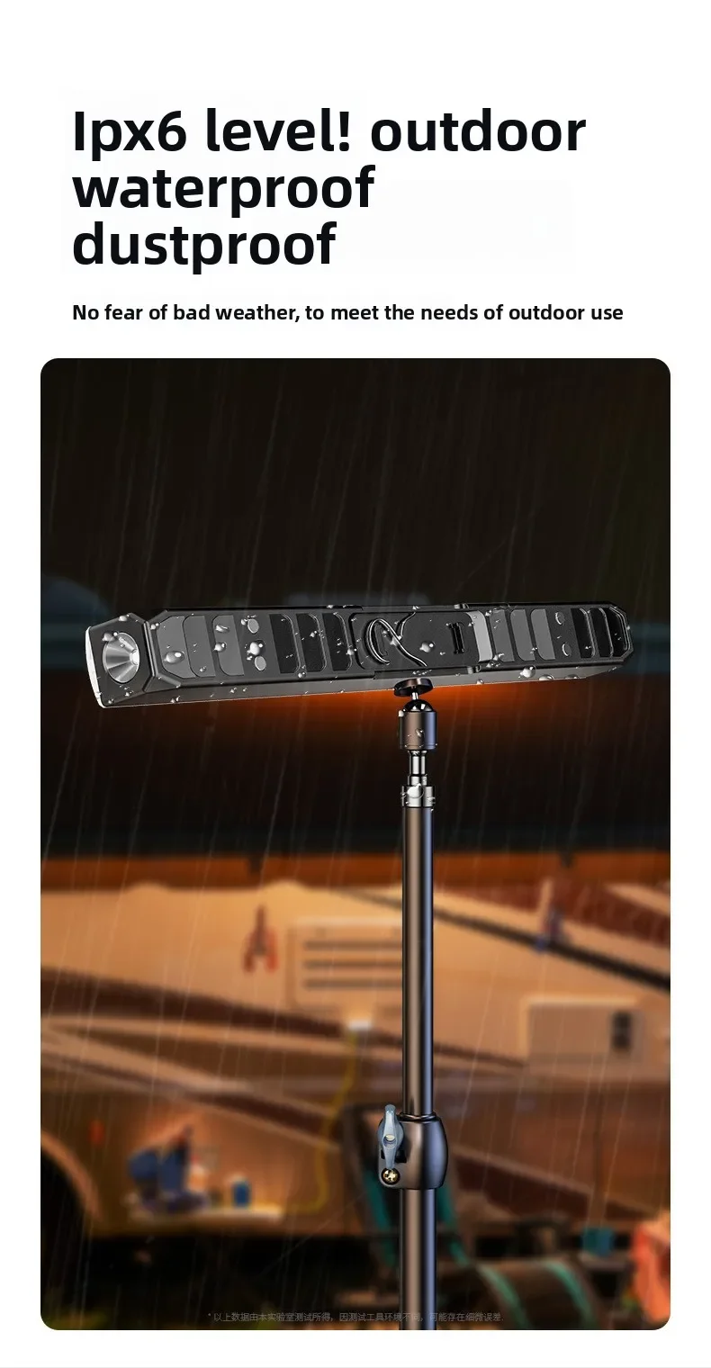 High Power Magnetic LED Light Bar 2026 New Portable USB Rechargeable Work Light 3 Modes IP66 Waterproof Emergency Power Bank