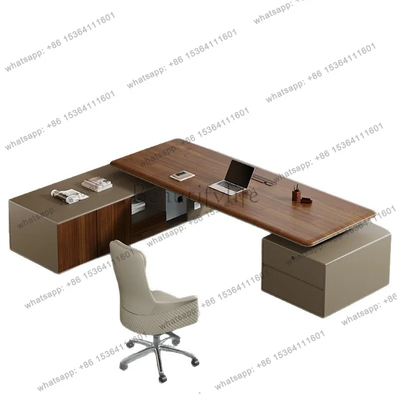 

Minimalist painted desk president table and chair combination manager high-end atmospheric office furniture