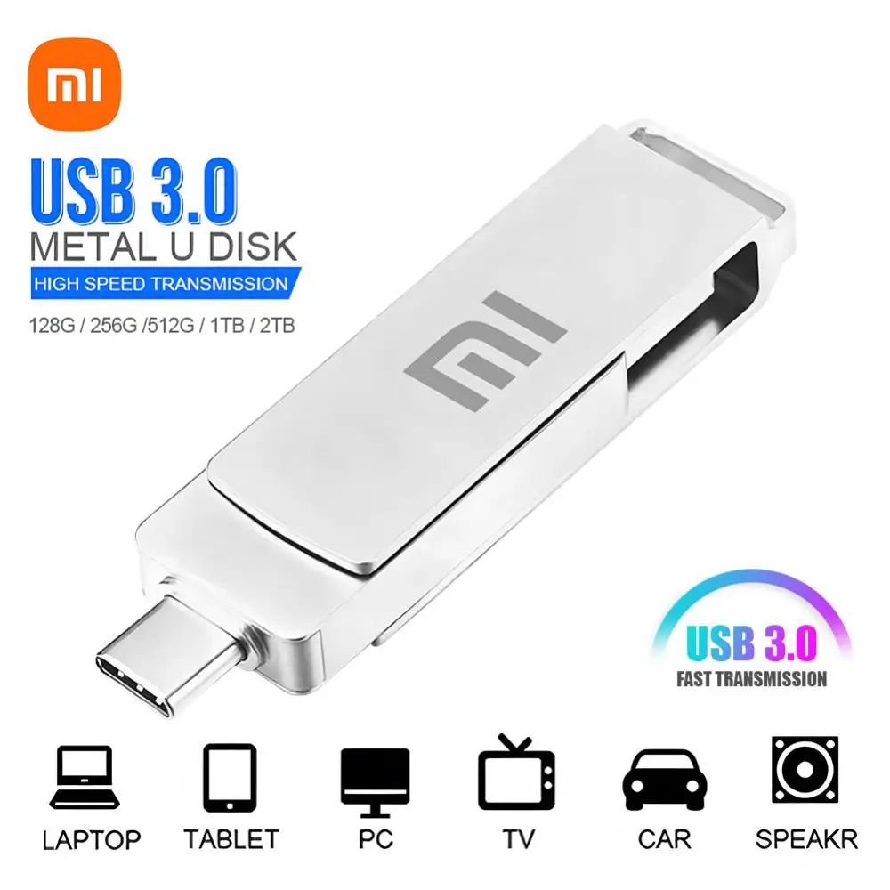 XIAOMI 64TB USB Flash Drive U Disk Type-C interfaccia trasferimento ad alta velocità 8TB Pendrive in metallo di grande capacità chiavetta USB per Laptop