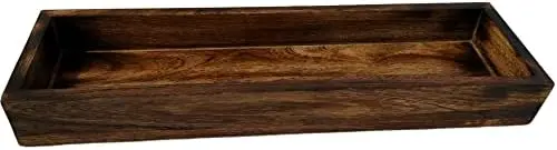 

Rustic Wooden Serving Tray – Farmhouse Decor for Table Centerpiece & Home Organization