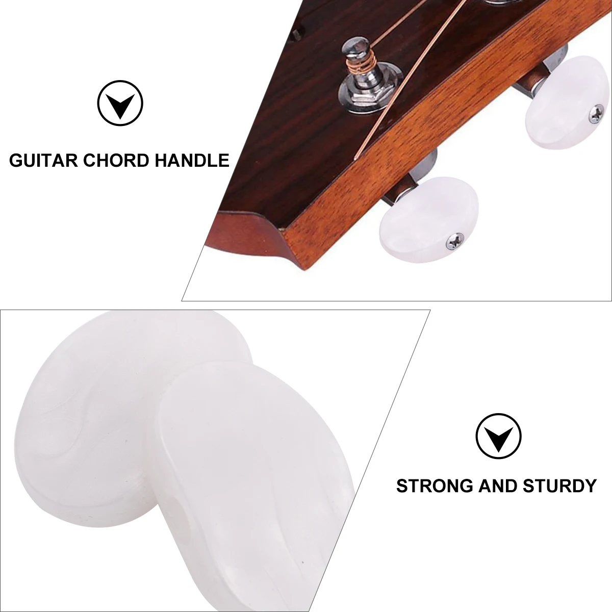 

6 Pcs Knob Hat Electric Guitar Knobs Pegs for Classical Tuners Accessories Parts Strings Buttons Machine Heads Acoustic Caps