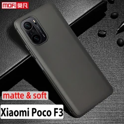 matte case for xiaomi poco f3 case xiaomi f3 cover soft tpu non-slip silicone original ultra thin back full coverage frosted