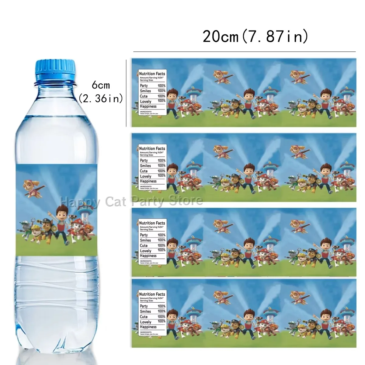 Paw Patrol Geburtstags-Tischdecke, Paw Patrol Geburtstagsparty-Dekoration, Teller, Becher, Besteck, Taschen, Ballons, Paw Patrol Party-Geschenke und Zubehör – Detail 8