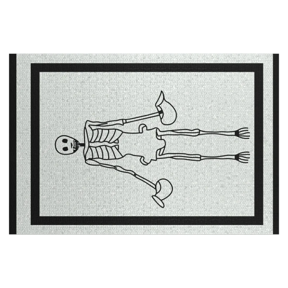 Carpe diem Skeleton, Ancient Roman Mosaic Jigsaw Puzzle Adult Wooden Personalized For Kids Personalized Toys Personalized Puzzle