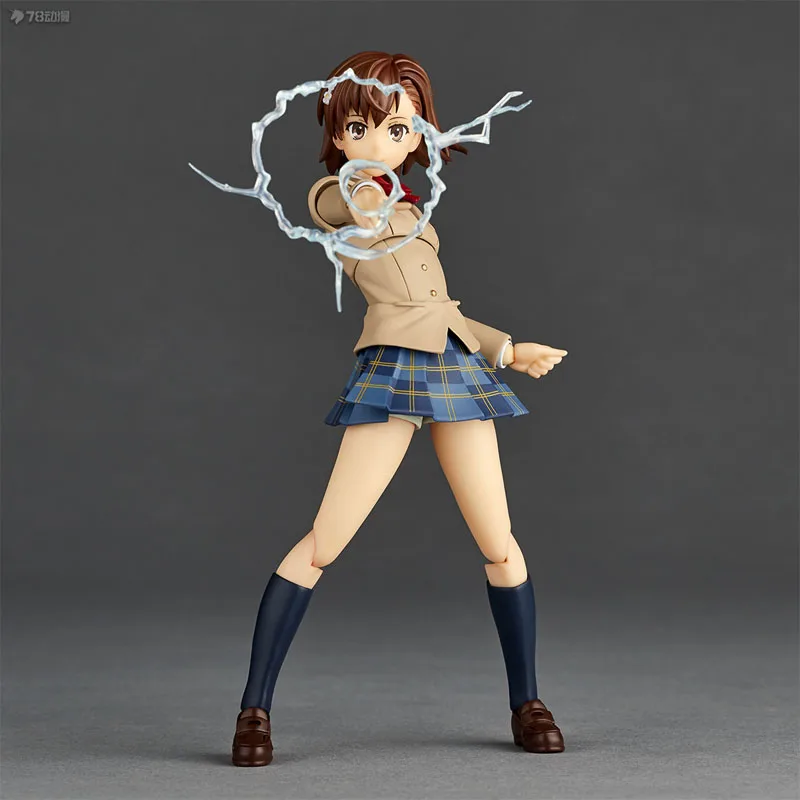 Kaiyodo Original AMAZING YAMAGUCHI Mikoto Misaka 140mm Anime Figures Toy for Boys Christmas Gift Collectible Model Ornaments
