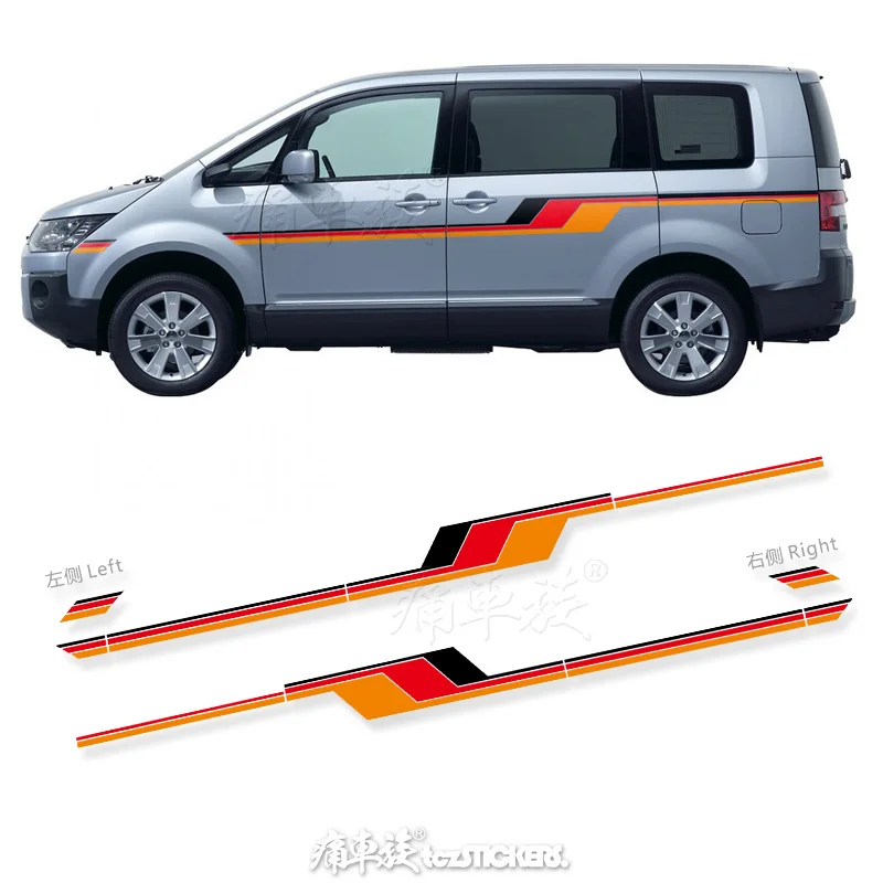 MPV car sticker FOR Mitsubishi Delica Delica d5 4WD body exterior modification customized sports decals film