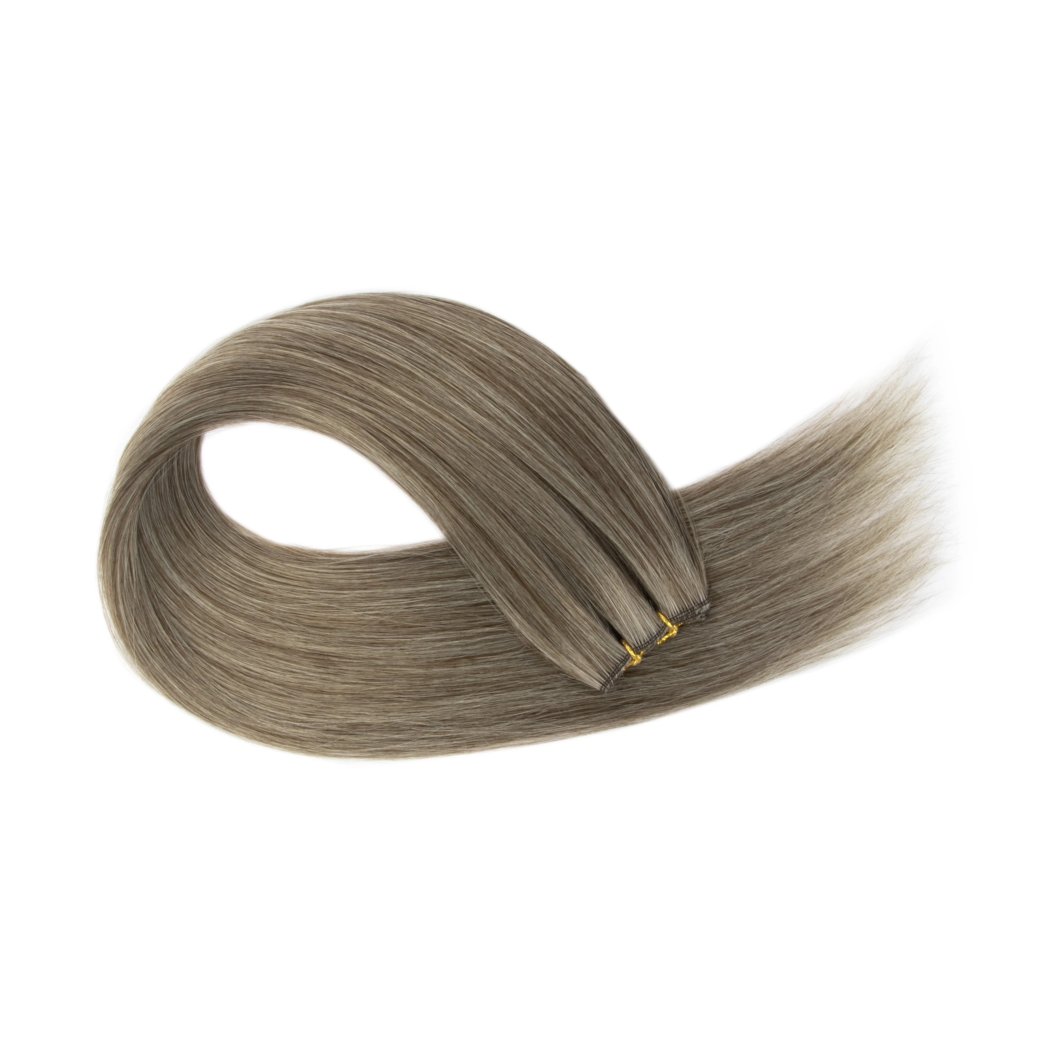 Knochenglatte Haarbündel Salon-Qualität Natürliche Haarverlängerungen Kunstfasern Superlange Synthetische Yaki-Glatthaar-Webungen Voluminös von Ansatz bis Spitze – Detail 13