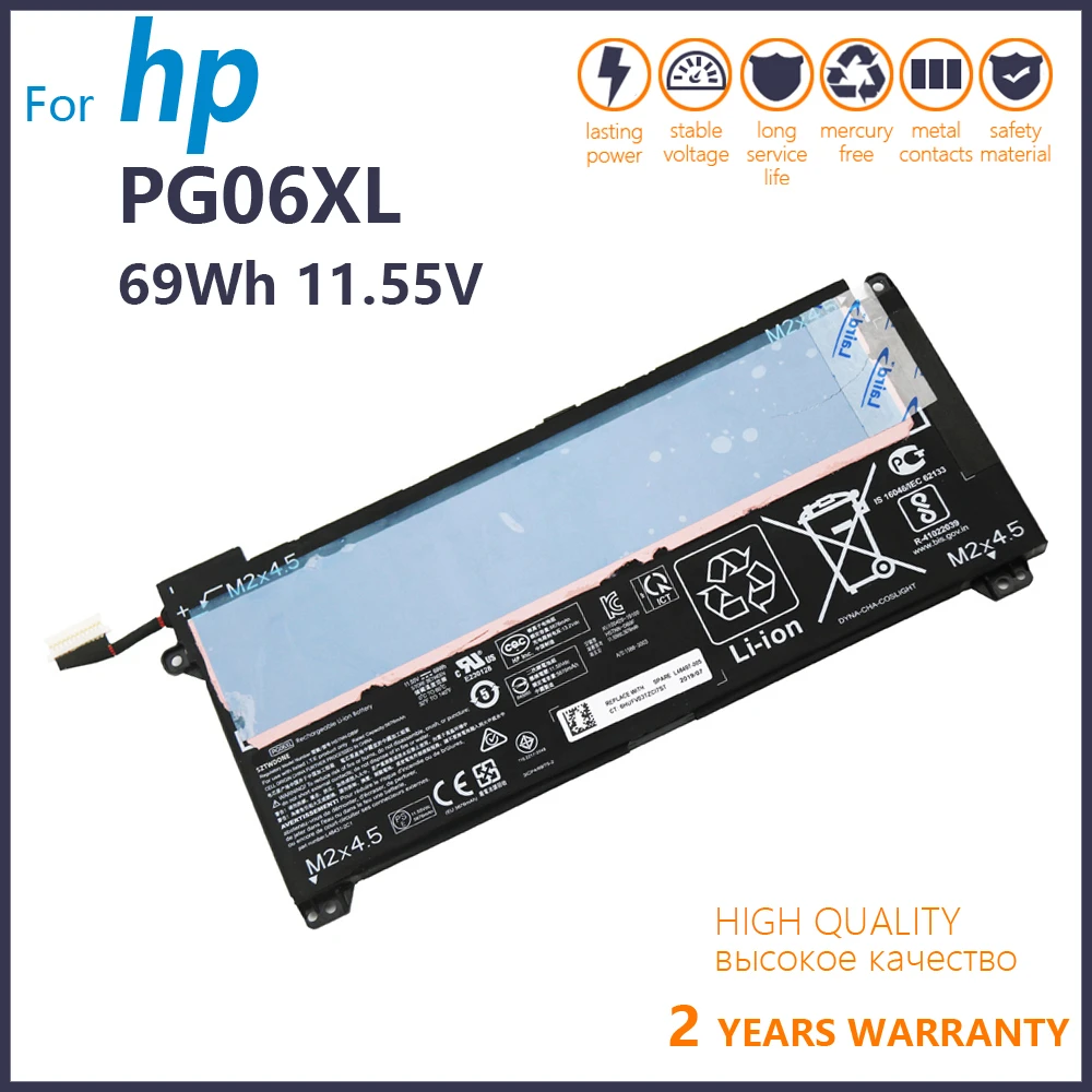 

Genuine PG06XL Battery For HP Omen 15-DH 15-DH0XXX 15T-DH000 15T-DH100 15-DH1010CA TPN-C143 HSTNN-DB9F L48431-2C1 L48497-005