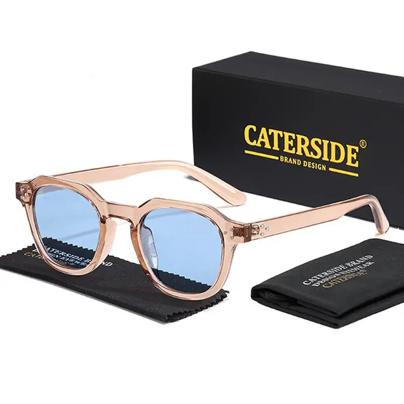 CATERSIDE Neue Modische Polarisierte Damen-Sonnenbrille mit Rundem Rahmen Farbige Sonnenbrillen für Herren Hochwertige Outdoor-Brillen für Partys und Reisen – Detail 9