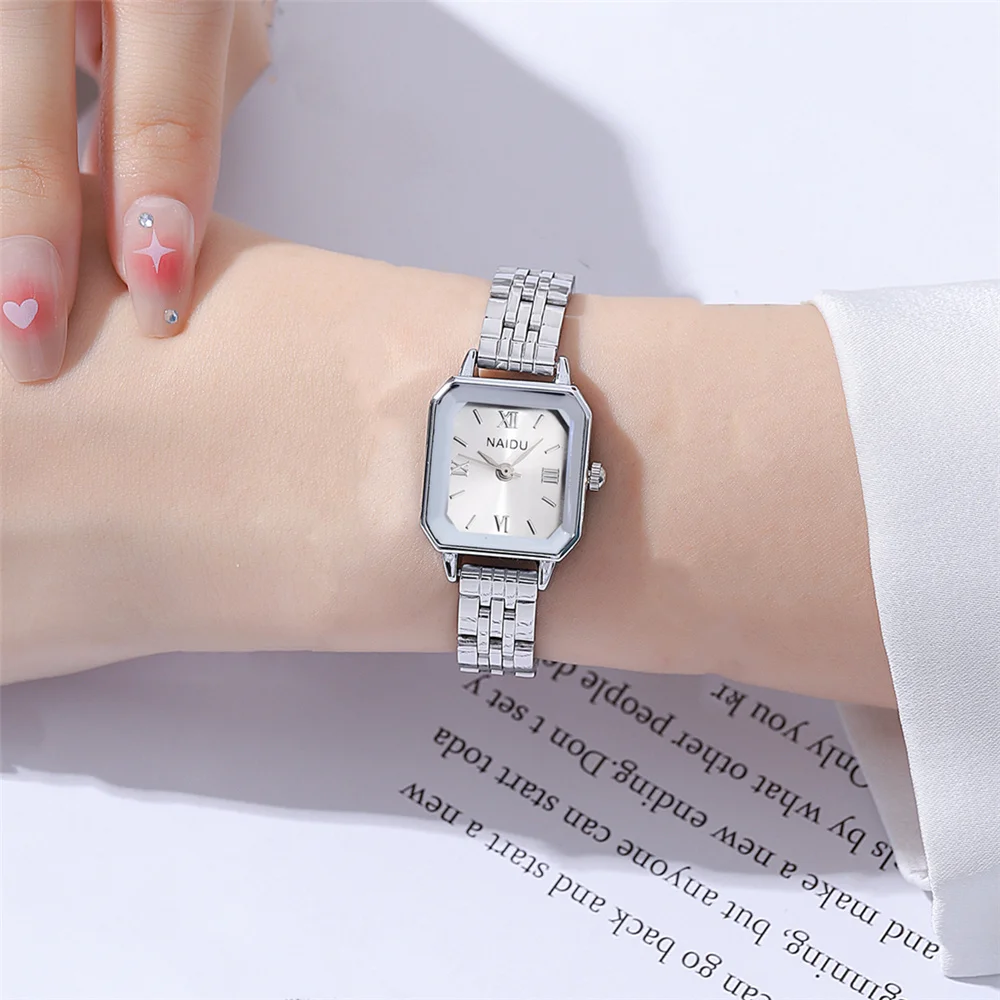 trendy women small dial quartz steel watch dress watch