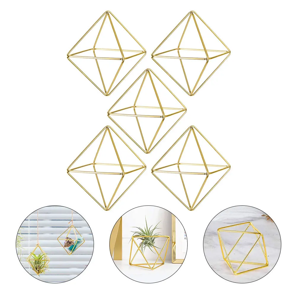 

5pcs Air Plant Stand: Geometric Planter Holder For Desktop Floor-Standing Display Use As Lamp Shade Air Plants Holder Home