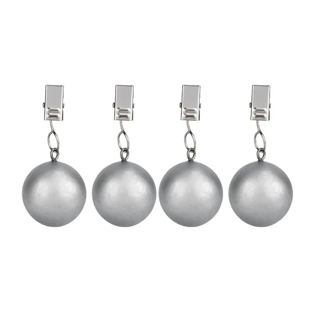 4Pcs Stainless Steel Curtain Weights Clips Rust Proof Stable Grip Outdoor Curtain Anchors Heavy Duty Rustproof