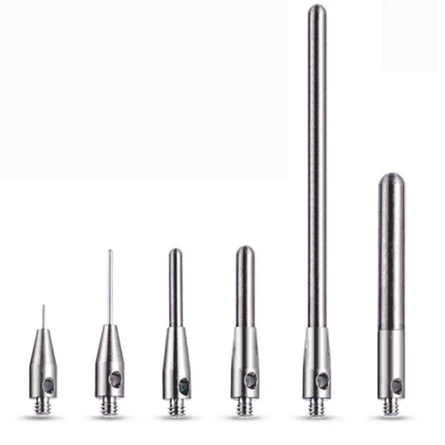 Three dimensional probe, three coordinate measuring needle, curved hemispherical end cylindrical measuring needle M2
