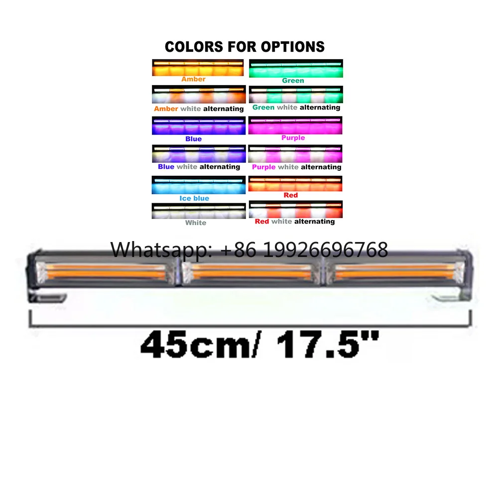 

Новая водонепроницаемая светодиодная стробоскопическая панель COB 17,5 дюймов (45 см) янтарного цвета для Tesla Model 3, автомобиля, грузовика, аварийной сигнализации, предупреждения о опасности, мигающая