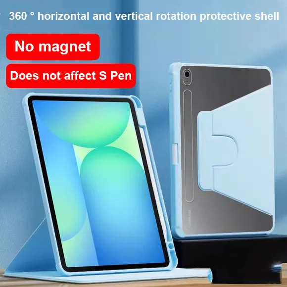 

Rotation Clear Acrylic Hard For Samsung Galaxy Tab S10 FE Plus S10 FE 10.9 S10 Plus S9FE+ S8 11 S7FE A8 A9 S6 Lite With Pen Slot