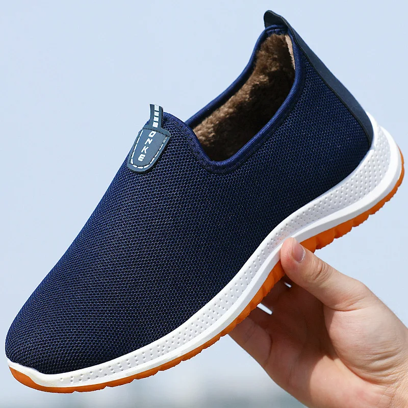 Winter 2023 New Thickened Dad Cotton Shoes for Men, Middle and Elderly, Breathable and Warm