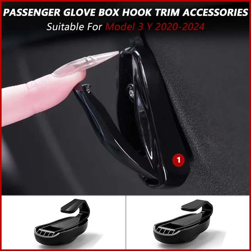 

Stow Hook For Tesla Model Y/3 Highland 2024 Tuning Glove Box Hooks Clip Passenger Car Carry Interior Decorative Accessories Cars