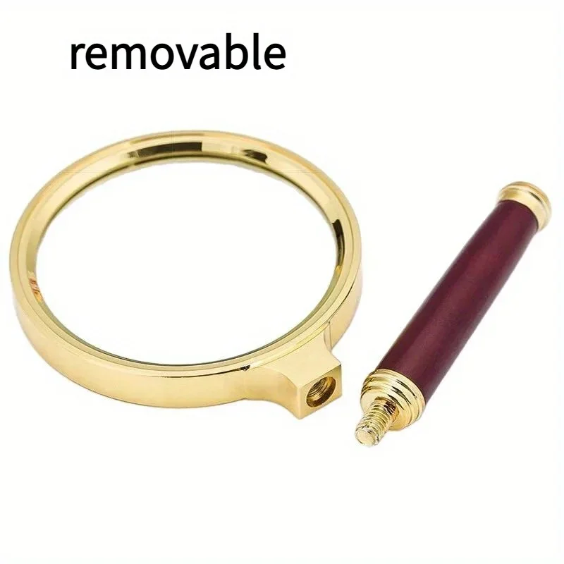 1 عدسة مكبرة معدنية، عدسة مكبرة محمولة عالية الوضوح 50x، مناسبة للقراءة والتجارب العلمية وأشعة الشمس #3