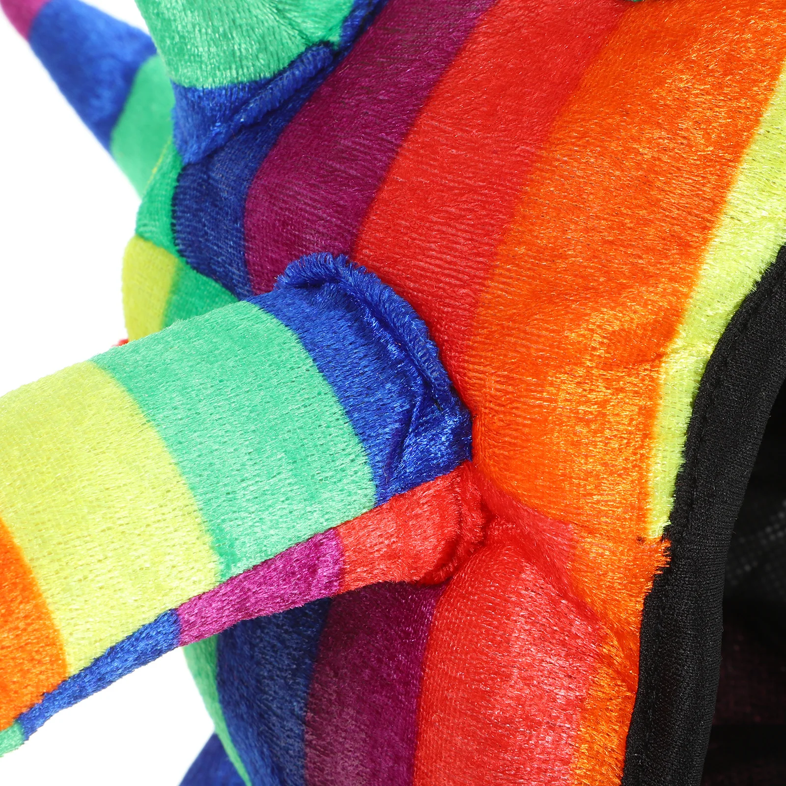 

Clown Hat Multi Colored Fabric Soft Lightweight Cosplay Halloween Party Circus Prop Adult Costume Accessory