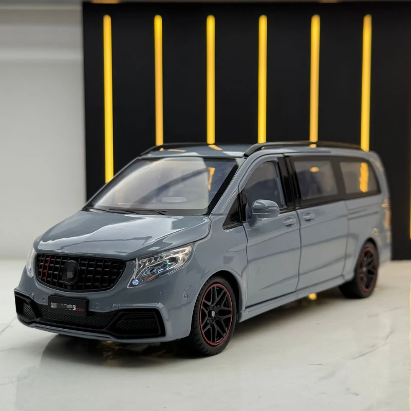 

Модель автомобиля 1:24 B30S MPV: Роскошный бизнес-фургон, имитация, литой металлический сплав, со звуком и светом, коллекционная, детская игрушка, подарок
