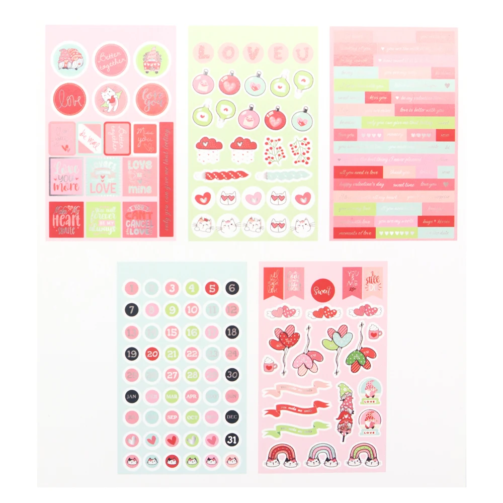Creative Path 10-teiliges „Loving-Season“ Scrapbooking-Journaling-Set mit Dekorationspapier, Stanzformen, Aufkleberbögen und DIY-Bastelset – Detail 7