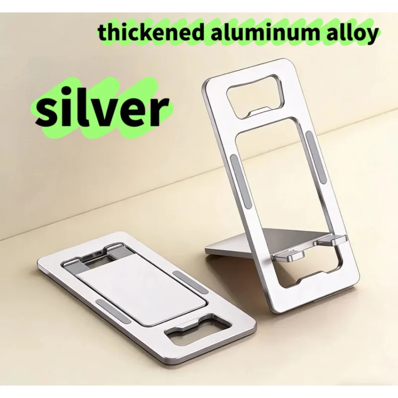 WYORESY for Card Style Aluminum Alloy Phone Stand Foldable Portable Desktop Bracket For Watching Videos Anti-Slip