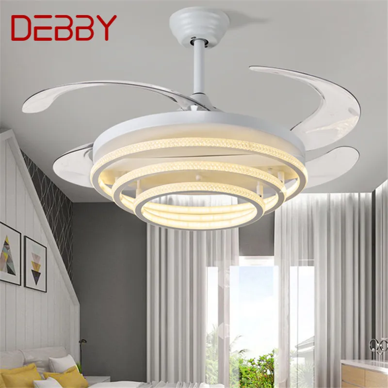 

DEBBY Ceiling Fan Light Modern Living Room Invisible Fan Light Fashionable And Simple Restaurant Bedroom