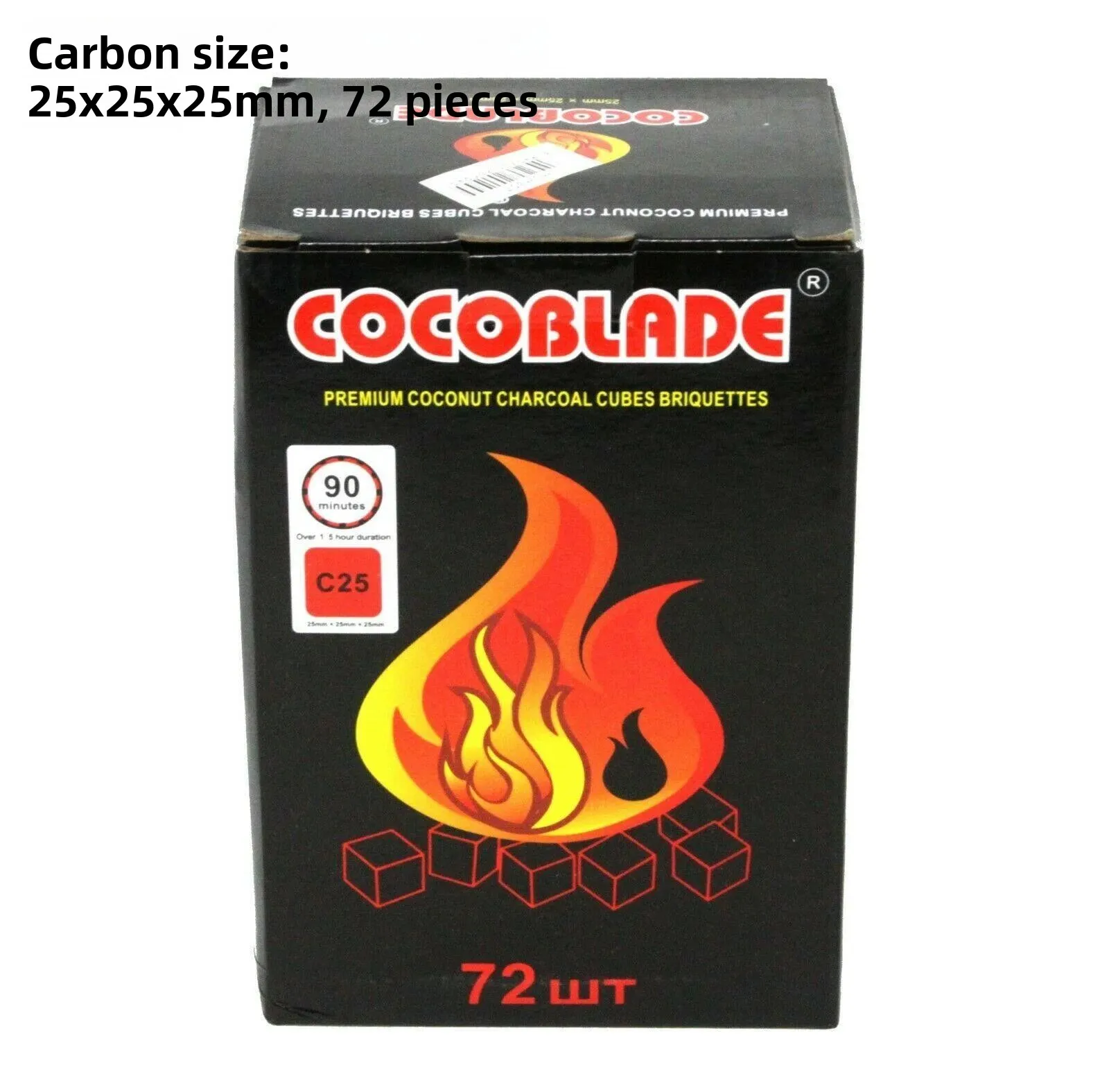 Arabian Shisha Mate Coconut  Charcoal 25mm 72 Pieces Hookah Charcoal Free Style Other Origin Other Material