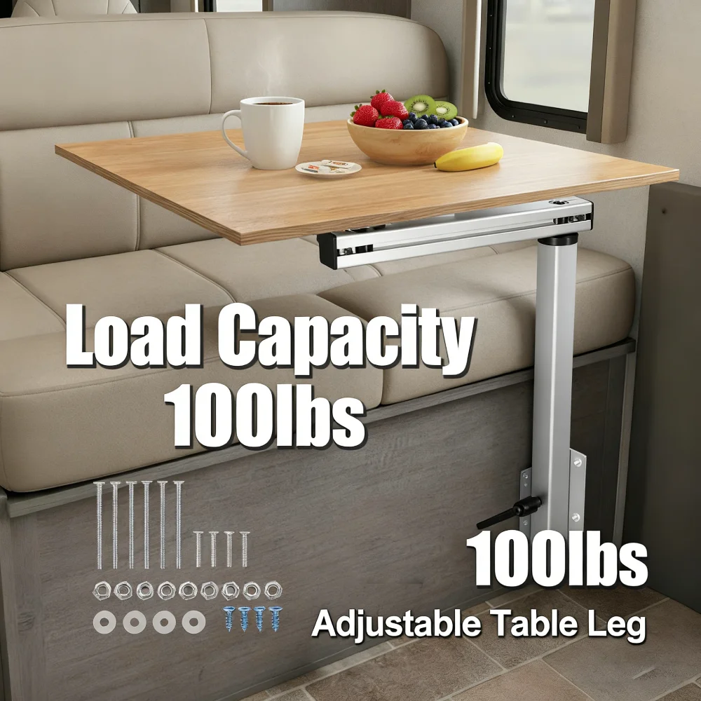 

Removable RV Table Leg360 Degree Swivel Aluminum Alloy Table Leg Folding Rv Table Leg Bracket for Caravan Motorhome Yachts
