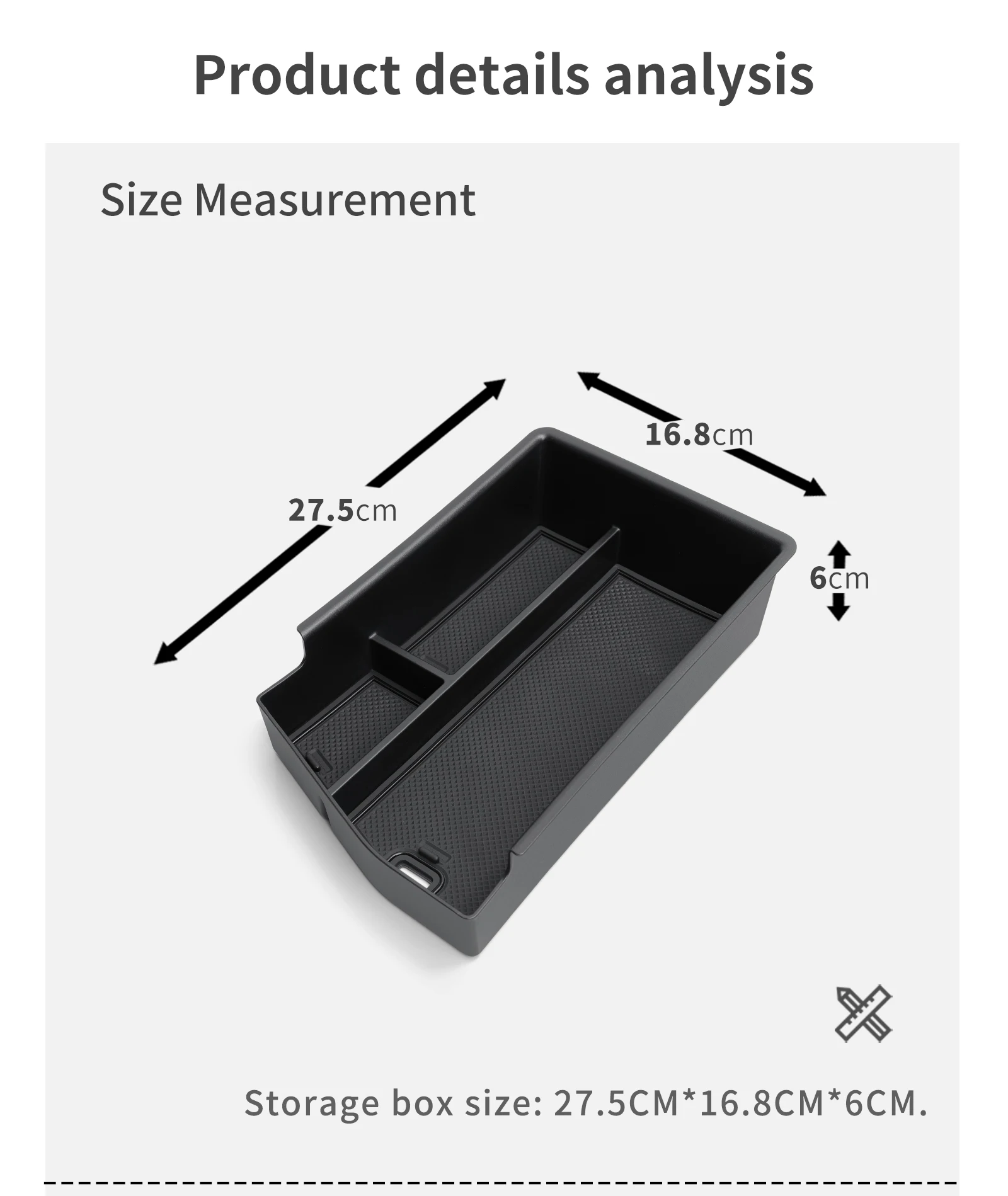 LUCKEASY für Hyundai Sonata 2024 N-line Mittelkonsole Armlehnen-Aufbewahrungsbox Ablage Linkslenker Organizer Zubehör Ordnungssystem – Detail 7