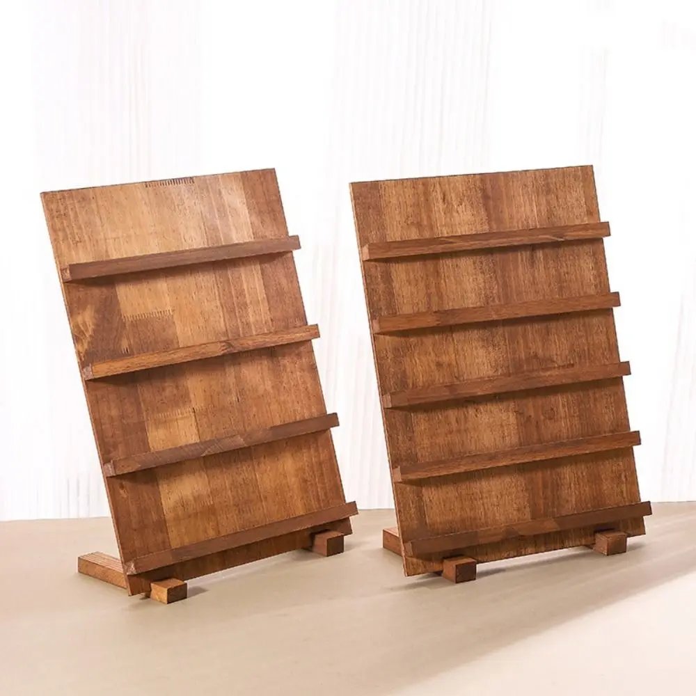 

3/4/5 Layer Wooden Nail Art Stand Large-capacity Space Saving Manicure Products Showing Shelf Smooth Multi-functional