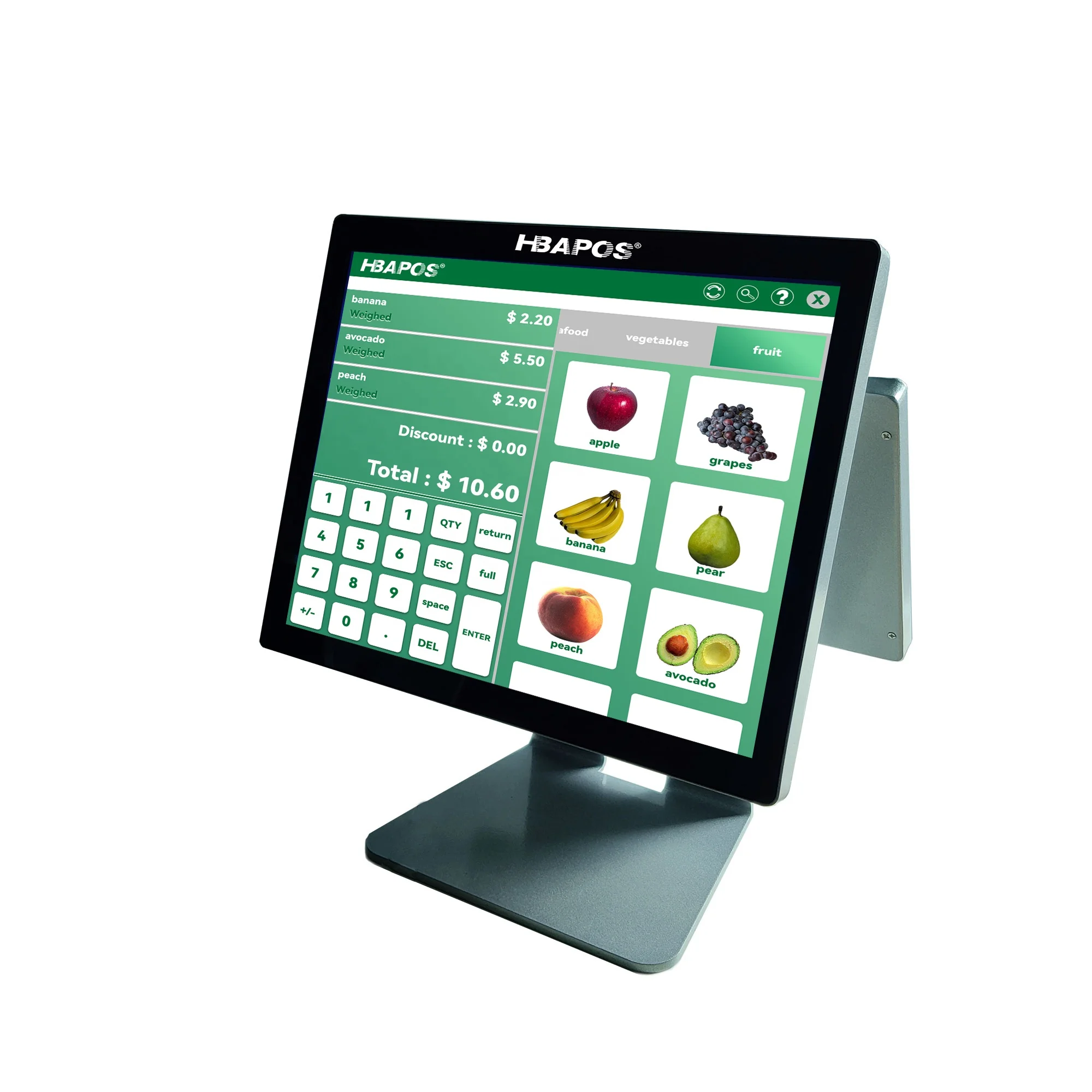 2022 Hot Selling Pos Terminal Dual Screen 15 Inch Metal Shell Retail Pos System For Supermarket