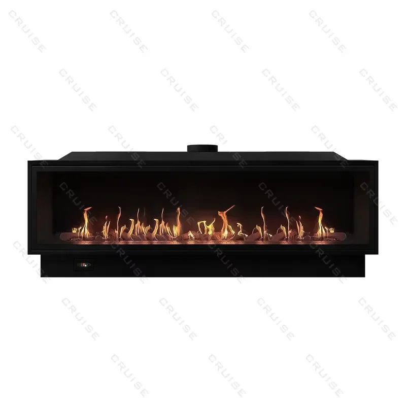 1016mm Indoor Gas Fireplace Clean Energy Smokeless Siphon Design Single Double Row Flame Built In For Hotel Home Decor