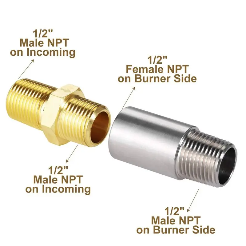 YLS-3X Liquid Propane Gas Fire Pits 1/2In Air Mixer Valve, Mixer Valve With High Capacity 90K BTU