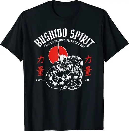 NEW LIMITED Bushido spirit. Samurai fights a great dragon Great T-Shirt S-3XL