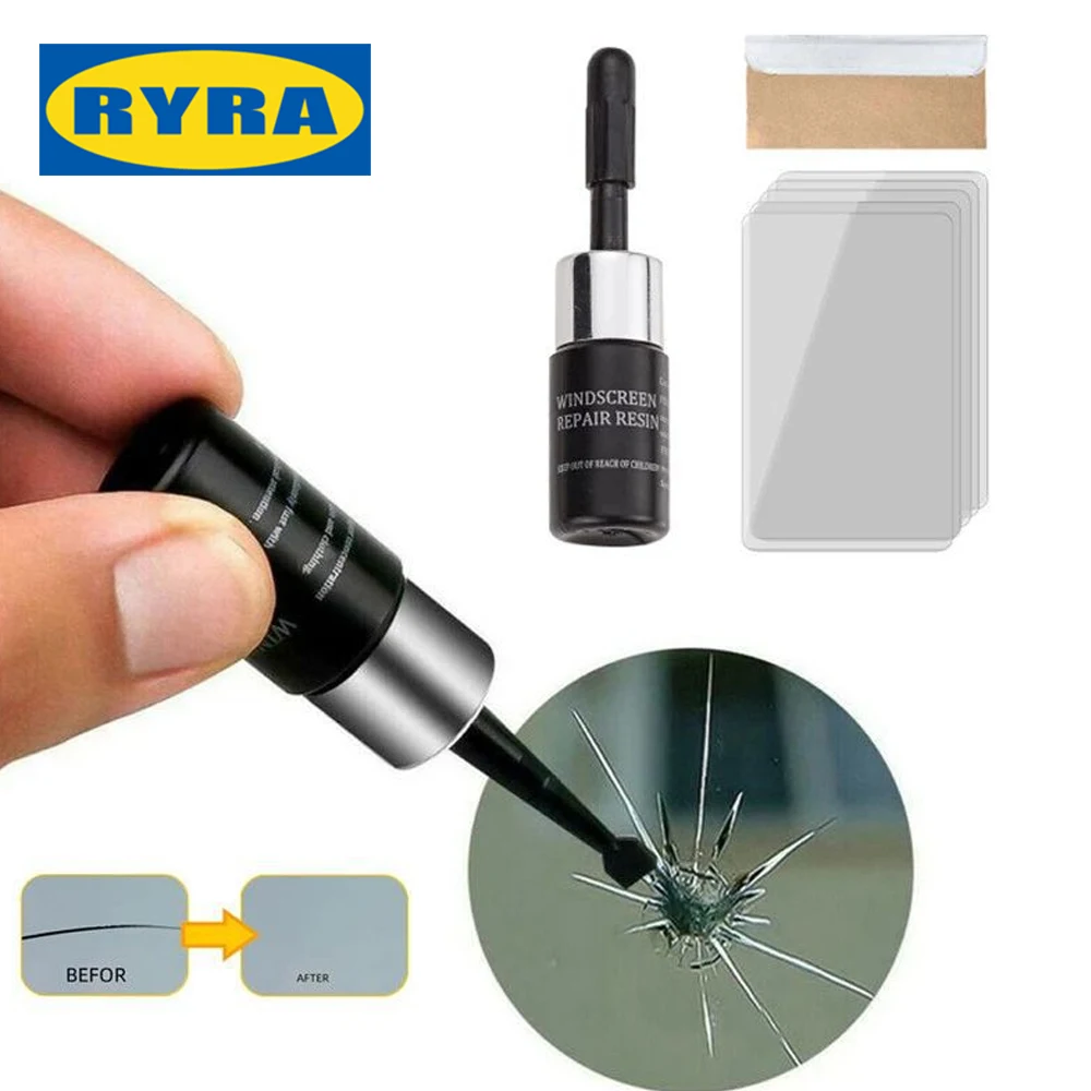 Transparent Cracked Glass Repair Windshield Repair Agent Extra Strong Glue Liquid DIY Screen Repair Restore Accessories