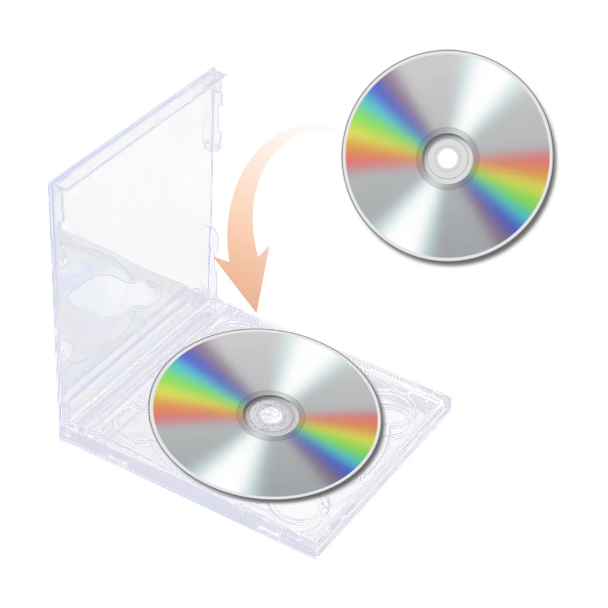 

5pcs Dual CD Jewel Case with Assembled Clear Tray Standard Empty Clear Replacement DVD Case Portable CD Package Case