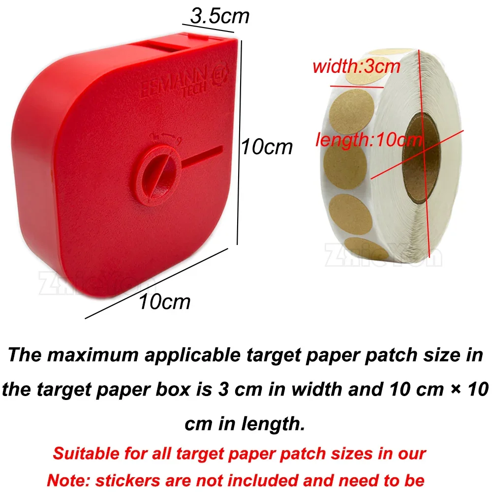 Shooting Target Sticker Box Shooting Plaster Dispenser IPSC Bullseye Hole Patch Sticker Dispenser Shooting Accessories