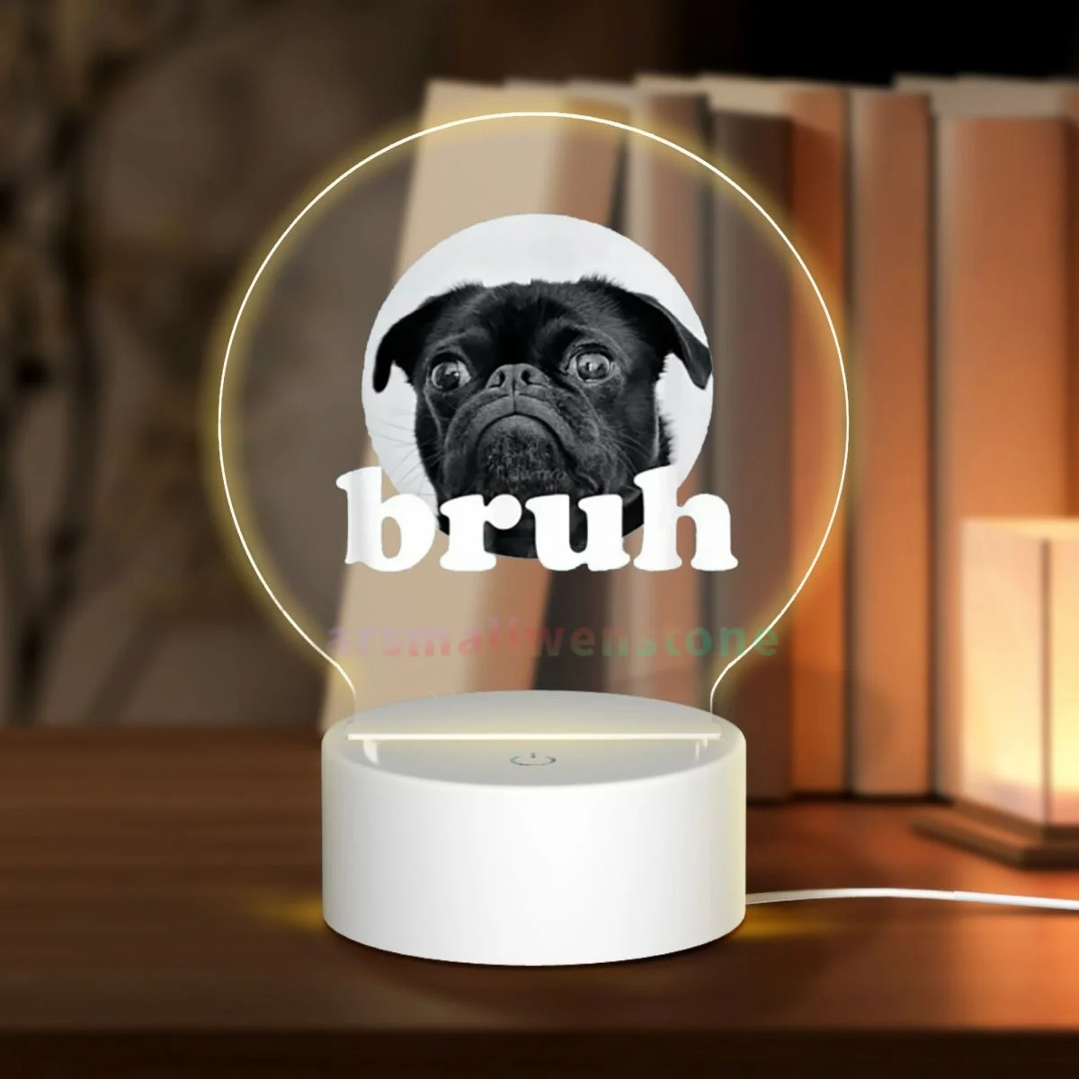 カップル用アクリルフォトランプ,かわいい犬,フォトフレーム,LEDナイトライト,アートデコレーション,記念日プレゼント