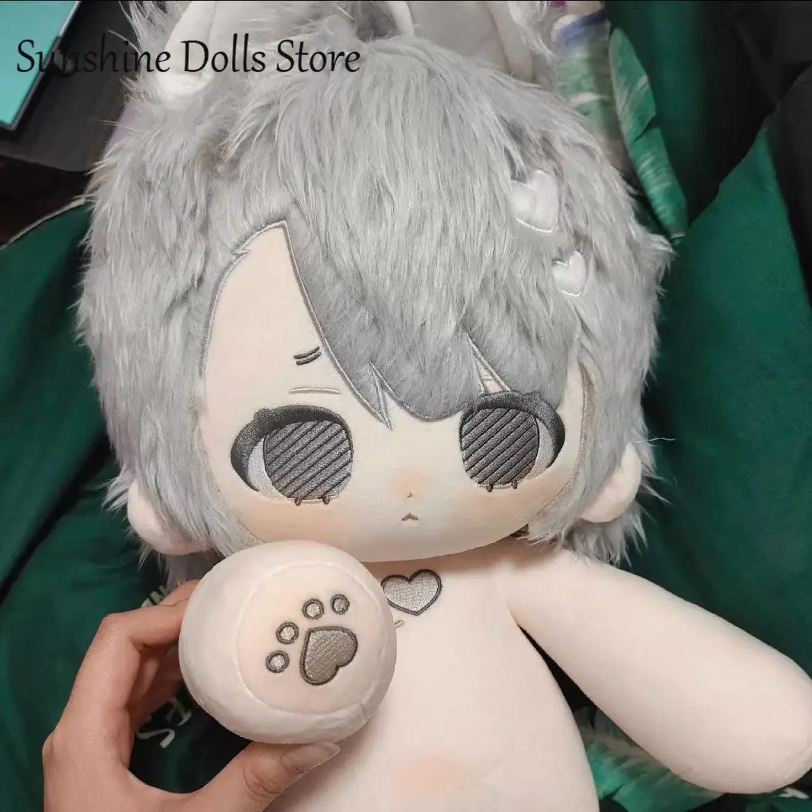 Gray Bunny Monster Kawaii Handsome Long Leg Body Cotton Doll Toys Anime Cute DIY Dress Up Plush Stuffed Figurine Plushie 30cm