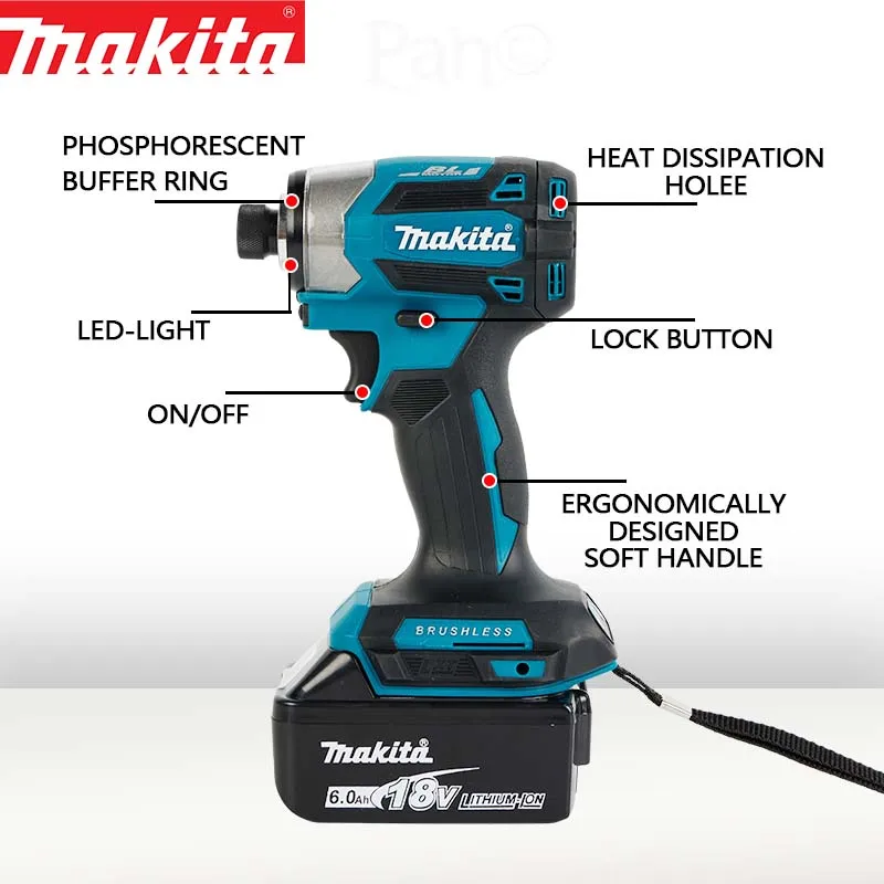 Makita Dtd173 Lithium Screwdriver New Household Impact Screwdriver Set  Electric Screwdriver Electric Hand Drill