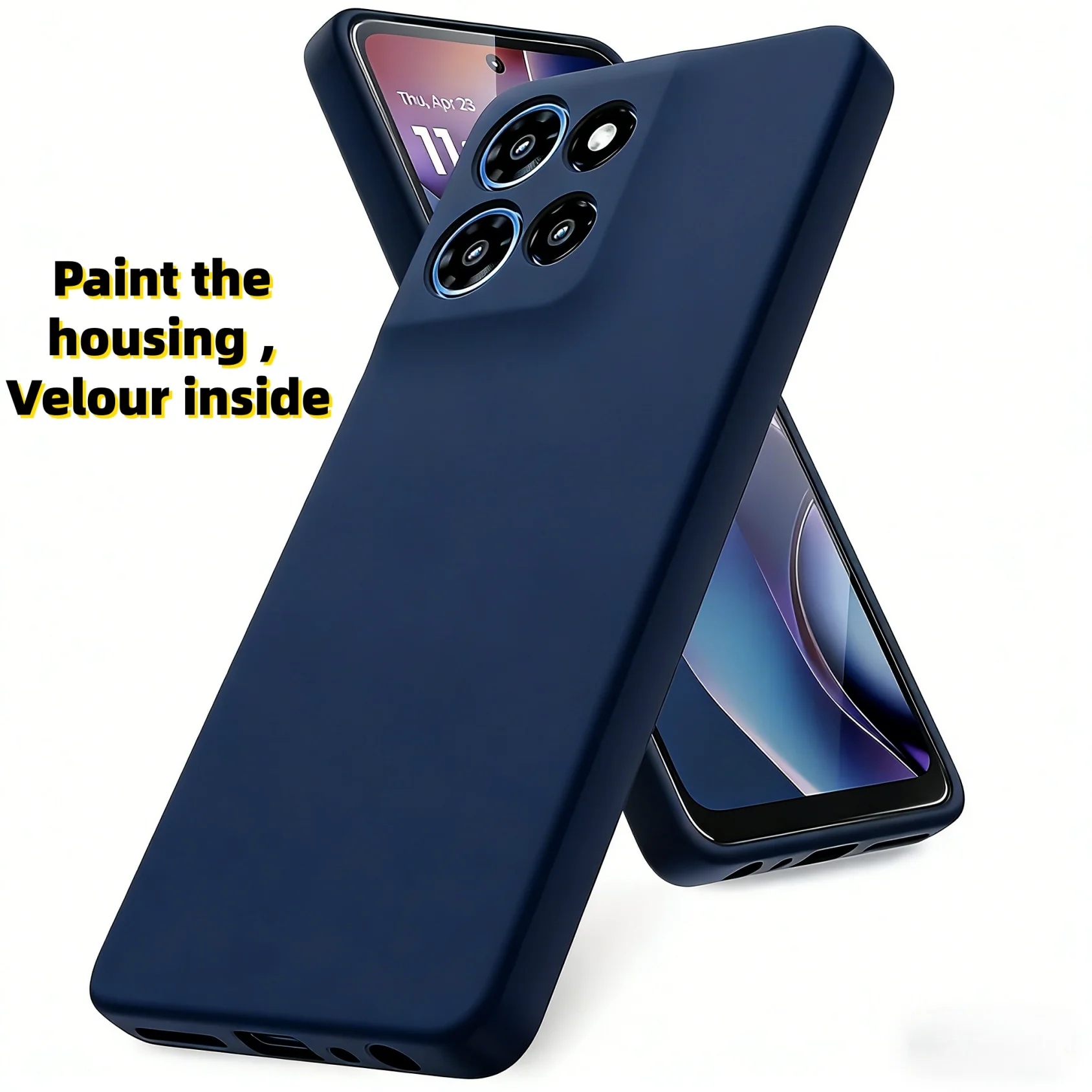 Modische Einfarbige Stoßfeste Schutzhülle aus Flüssigsilikon für Moto G86 G56 G85 G35 G84 G54 G34 G24 G14 G04 – Detail 1