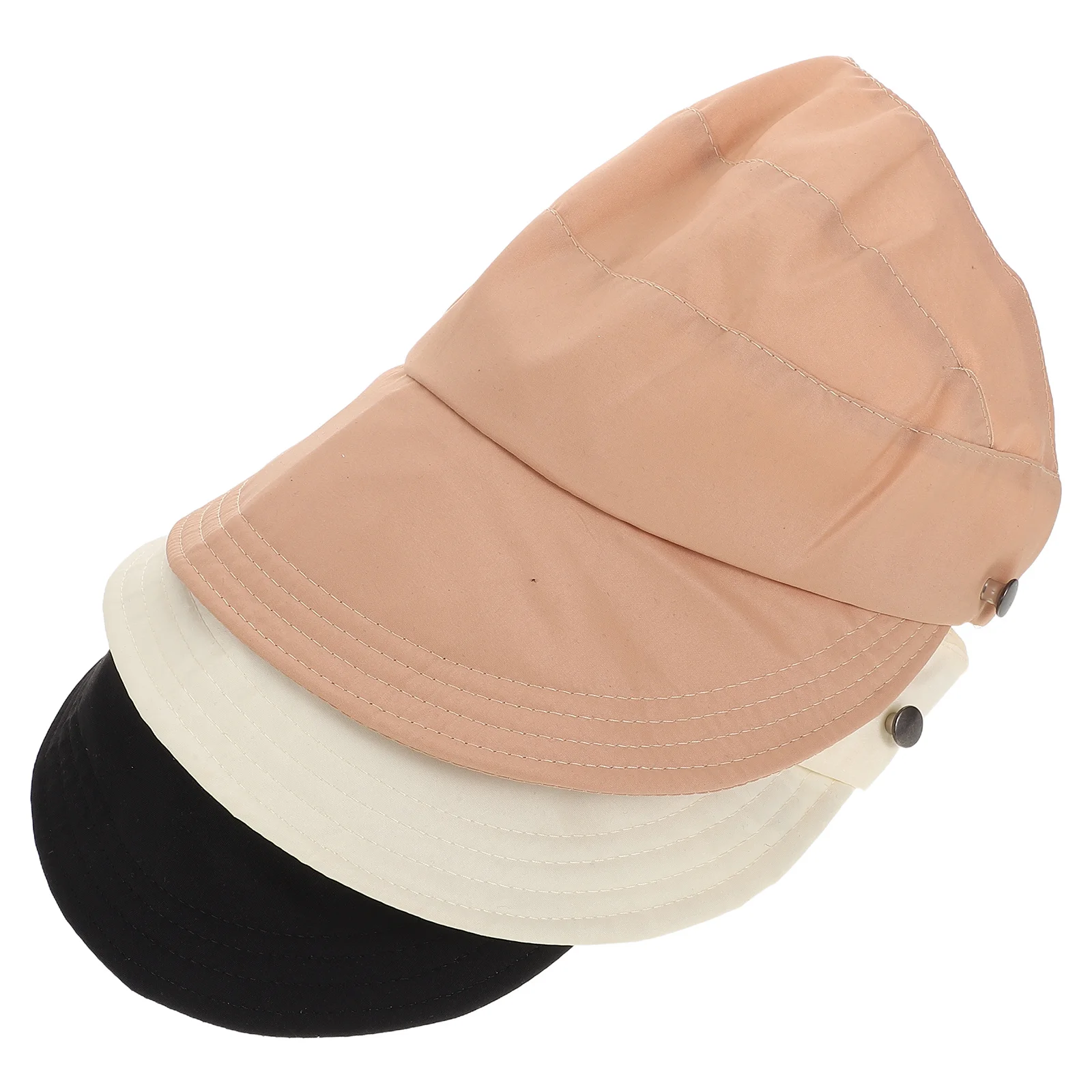 

3Pcs Womens Sun Hats Lightweight Quick Dry Uv Protection Visor Hat for Hiking Fishing Travel Beach Bucket Hat