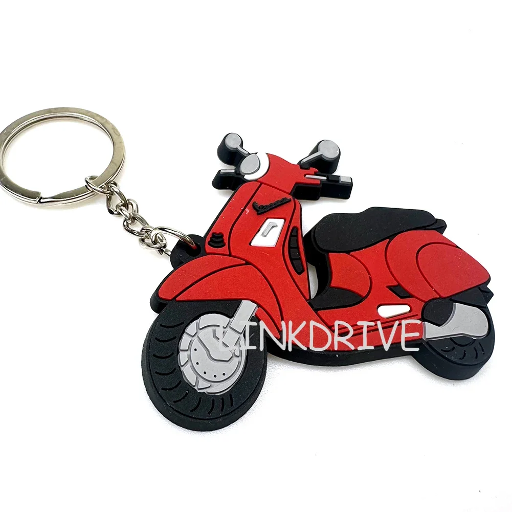 Motorcycle Fashion Keychains SOFT RUBBER KEYCHAIN  Souvenir Gift KEY CHAIN KEY RING for Vespa GTS Super GTS 250 300 Sprint150