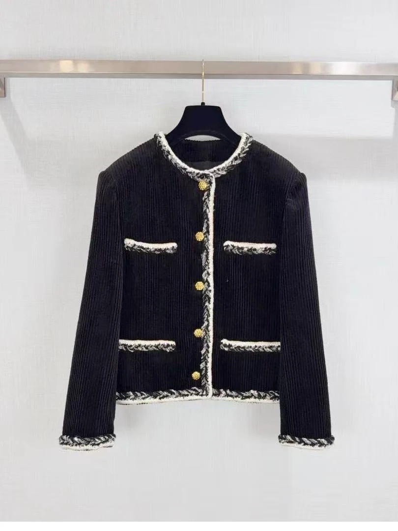 

Velvet Sle Jaet Women's round Ne Open Cardigan ort irt High End Lady Faion 2025 Autumn Warmth Inner ket